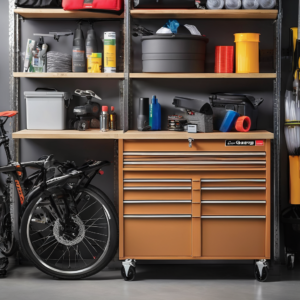 Icon for garage storage, garage organization, overhead storage, wall storage, garage cabinets, workbenches, storage bins, labels, smart garage tech, sports gear storage, bike storage, and seasonal storage solutions topic